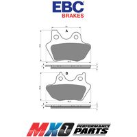 EBC Rear Brake Pads Harley XL 883 SPORTSTER 2000-2002 FA400V