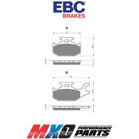 EBC Left Side Brake Pads Can-Am Outlander 400 MAX 2010-2014 FA413R