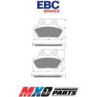 EBC Rear Brake Pads Harley FXDI DYNA SUPER GLIDE 2007 FA434V