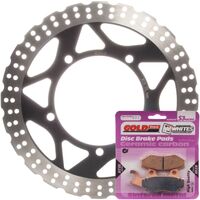 MTX Front Brake Disc and Pad Kit for Kawasaki Ninja EX300 ABS 2013-2017 (Wave)