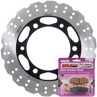 MTX Rear Brake Disc and Pad Kit for Kawasaki KDX200 1995-2008 (Wave)