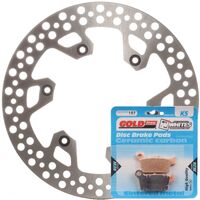 MTX Rear Brake Disc and Pad Kit for Yamaha YZ125 2008-2020 (Wave)