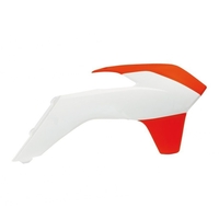 Rtech Radiator Shrouds for KTM 250 SXF 2013-2015 Neon Orange/White 