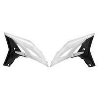 Rtech Radiator Shrouds for Yamaha WR 450 F 2012-2015 OE White/Black 