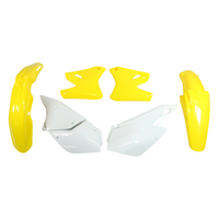 Rtech Plastics Kit for Suzuki DRZ 400 E 2000-2021 Yellow/White