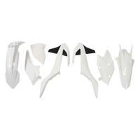 Rtech Plastics Kit for KTM EXC 250-300 SIX DAYS 2017-2019 -BN0-417 White/Black