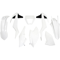 Rtech Plastics Kit for KTM XC-W 125-150-250-300 2017-2019 -BN0-517 White/Black