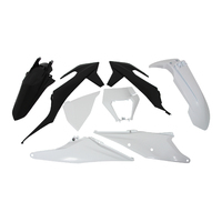 Rtech Plastics Kit for KTM XC-W 150-250-300 2020-2021 White/Black