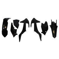 Rtech Plastics Kit for KTM XC-W 125-150-250-300 2017-2019 4pce Kit Black