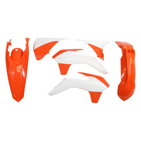 Rtech Plastics Kit for KTM EXC-F 250-350-450-500 2014-2016 Orange/White