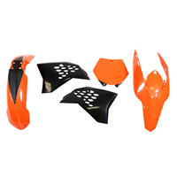 Rtech Plastics Kit for KTM OEM SXF 505 2007-2010 Orange/Black