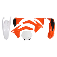 Rtech Plastics Kit for KTM SX 125 2011 Orange/White