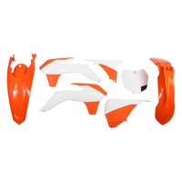 Rtech Plastics Kit for KTM SXF 250 2013-2015 -OEM-592 Orange/White