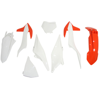 Rtech Plastics Kit KTM OEM 2018-2019 450 SXF Fact ED SXF 250 2019-2021 Org/White