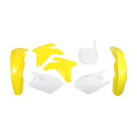 Rtech Plastics Kit for Suzuki RMZ 450 2005-2006 Yellow/White