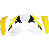 Rtech Plastics Kit for Suzuki RMZ 450 2018-2021 Yellow/Black/White