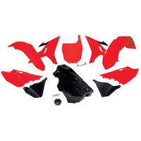 Rtech Plastics Kit for Yamaha YZ 125 2002-2021 Neon Red/Black (Duc)