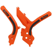 Rtech Frame Protectors for KTM (SIX DAYS) 450 EXC-F 2021 Orange/Black