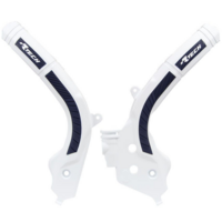 Rtech Frame Protectors for Husqvarna TX 125 2017-2021 White/Black