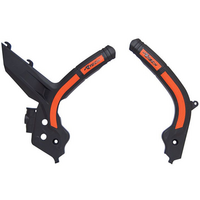 Rtech Frame Protectors for KTM (SIX DAYS) 500 EXC-F 2020-2021 Black/Orange