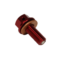 RHK Magnetic Sump Plug for Honda CRF 250 R 2004-2009 >Red