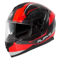 Rjays Dominator II Helmet Strike Matt Black/Red 