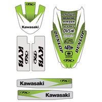 Factory FX Trim Kit Stickers for Kawasaki KX250 2004-2008 (14-50120)