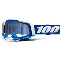 100% Racecraft2 Goggles Blue Clear Lens