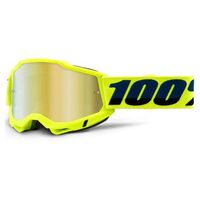 100% Accuri 2 Goggles Fluo Yellow Mirror Gold Lens