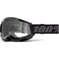 100% STRATA 2 Goggles Black - Clear Lens