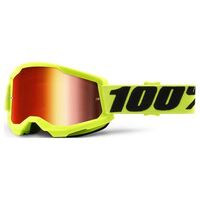 100% Strata2 Goggles Yellow Mirror Red Lens