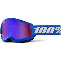 100% STRATA 2 Goggles Blue-Mir Red/Blue Lens