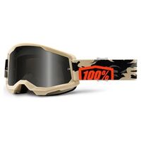 100% Strata2 Sand Goggles Kombat Smoke Lens