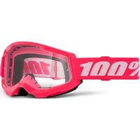 100% STRATA 2 JUNIOR Goggles Pink - Clear Lens