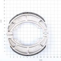 Grooved Rear Brake Shoes for Suzuki TS125 1978