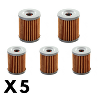 5 Pack Whites Oil Filter for Suzuki LT160 Quadsport 2003-2004