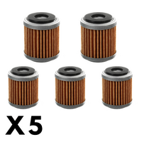 5 Pack Whites Oil Filter for Yamaha YZ450F 2009-2024