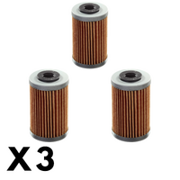 3 Pack Whites Oil Filter for KTM 250 EXC Racing 2000-2006